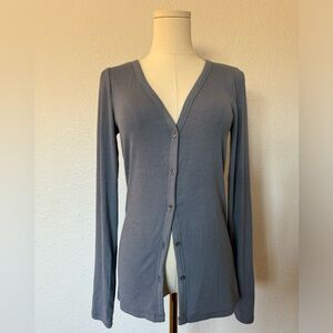 NWT Wilfred Reann Ribbed Cardigan Granite Blue size Medium